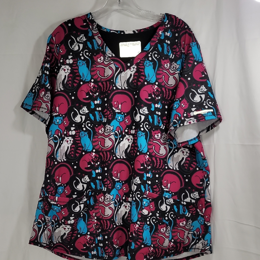 Skechers Multicolor Cat Print Women's Tee